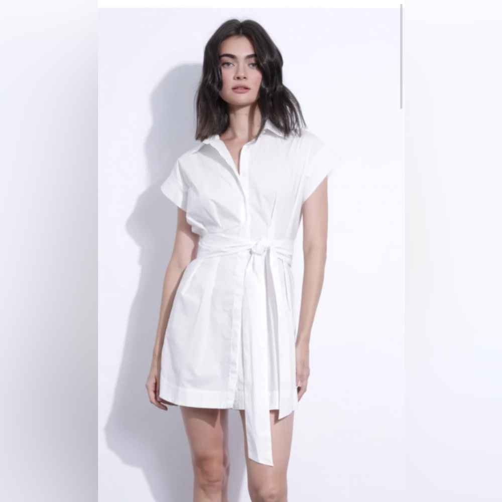 NWT Karina Grimaldi Edith White Mini Dress Size XS